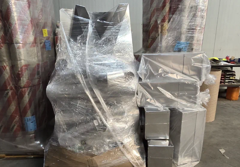 Luchtkanaaldelen op pallet